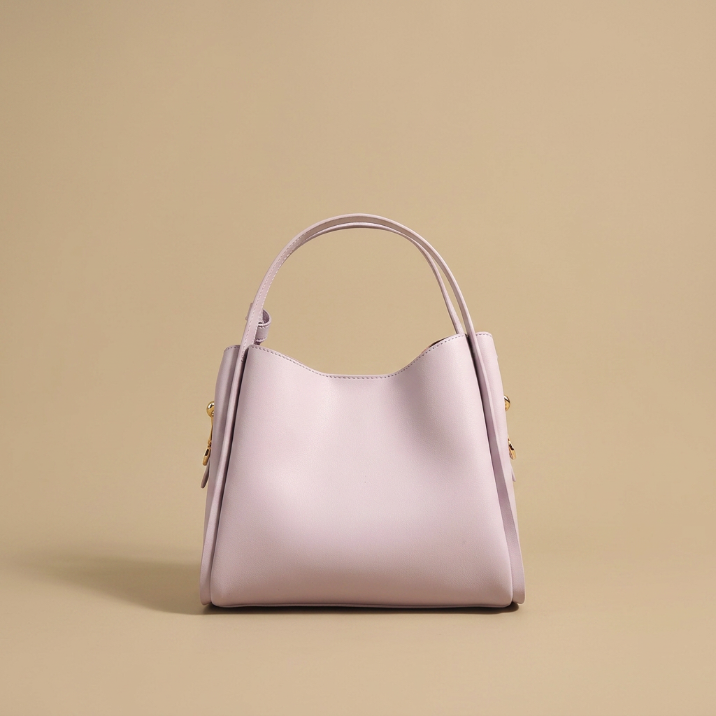 Shoulder Bag with Gold Buckle