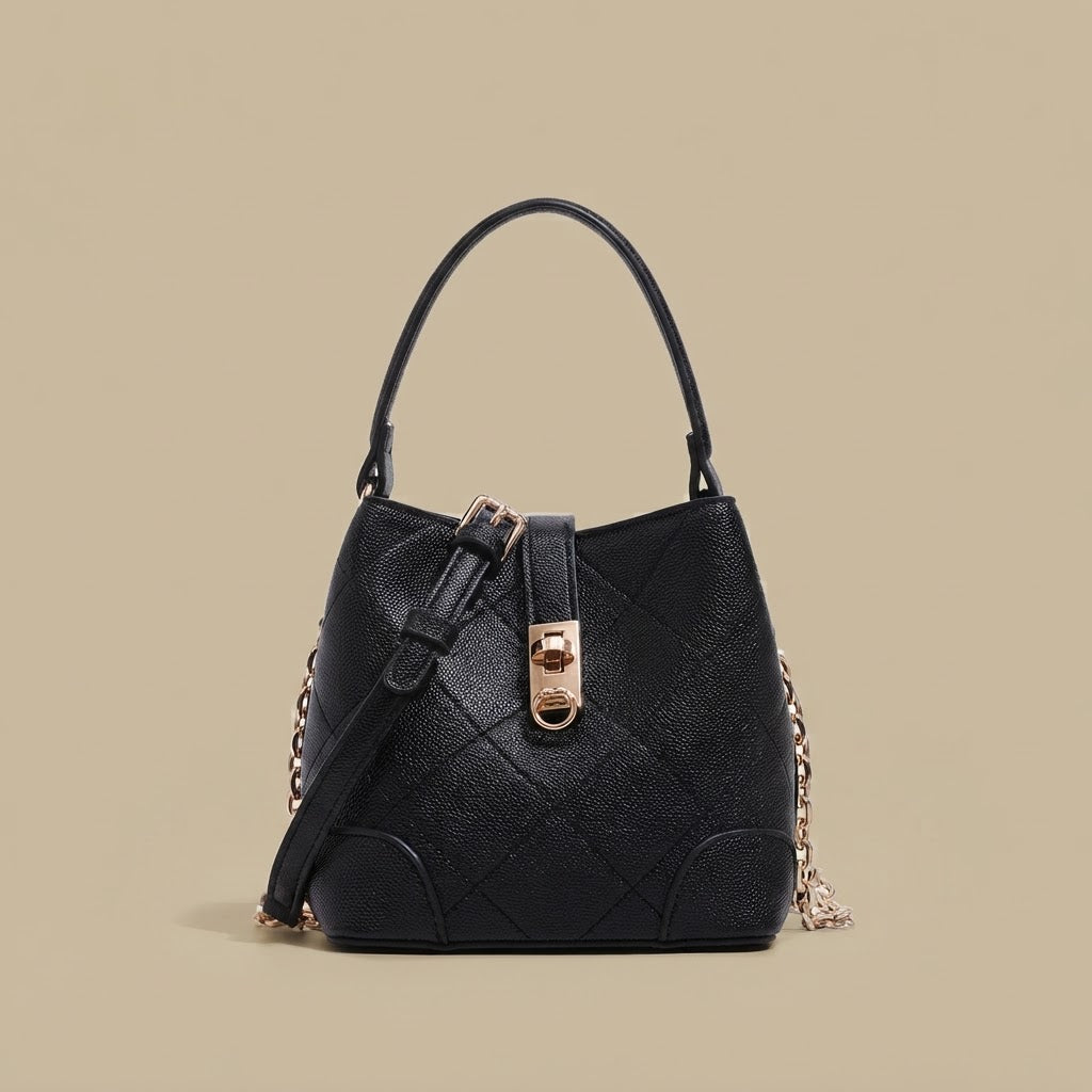 Shoulder Bag with Diamond Quilting