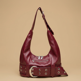 Shoulder Bag with Eyelet Belt