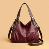 Shoulder Bag with Contrast Stitching