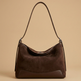 Shoulder Bag with Contrast Base Panel