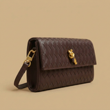 Crossbody Bag Woven Leather Clutch Handbag