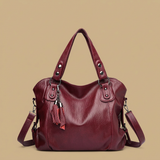Tote Bag for Women with Studded Leather and Tassel Handbag