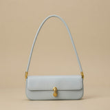 Shoulder Bag with Oblong Clasp