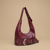 Shoulder Bag with Eyelet Belt