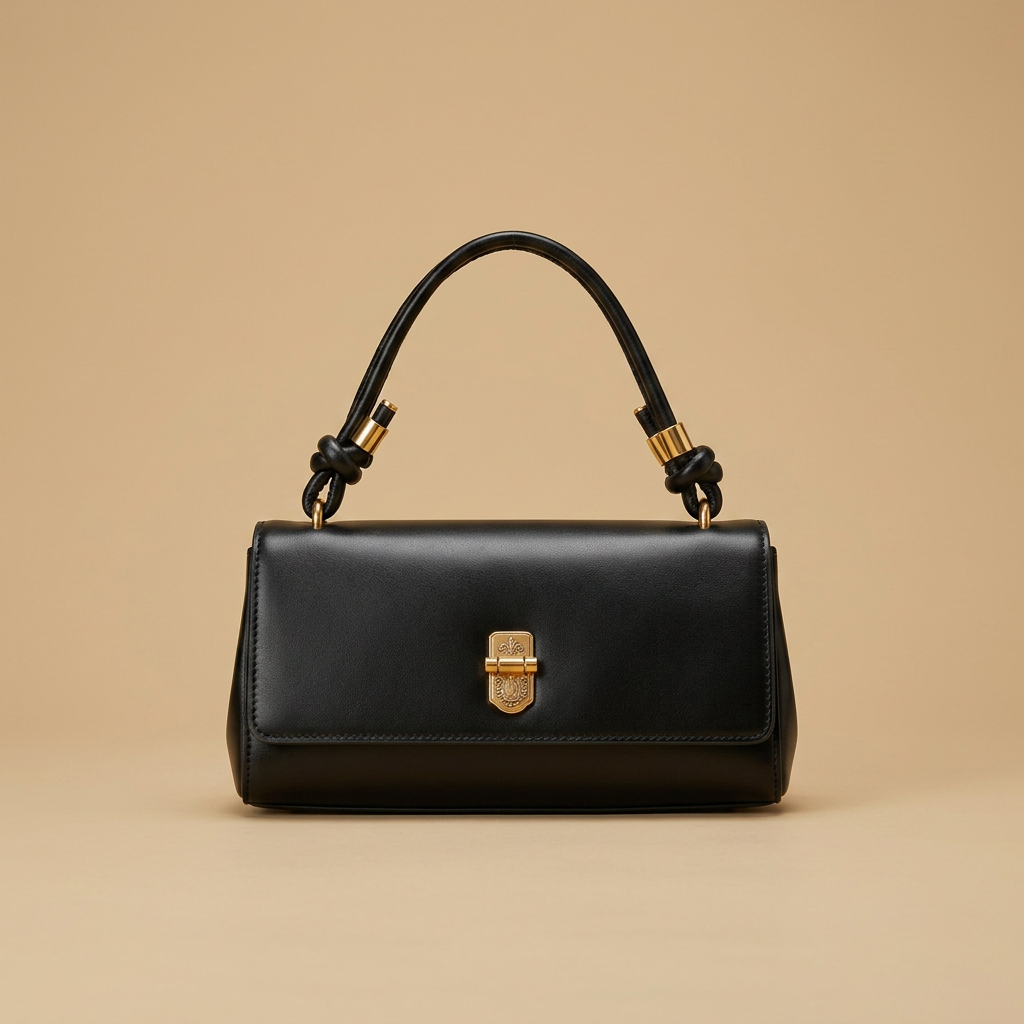 Shoulder Bag with Sculptural Clasp