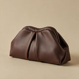 Shoulder Bag with Pleated Front
