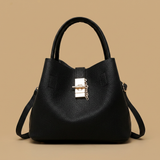 Shoulder Bag Women Leather Tote Gold Hardware
