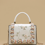 Crossbody Bag with Floral Lace