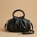 Shoulder Bag with Sculptural Pleats