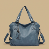 Tote Bag for Women with Studded Leather and Tassel Handbag