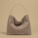 Hobo Bag Woven Suede Texture