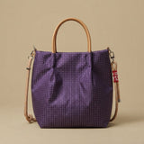 Tote Bag with Plaid Pattern