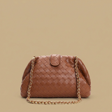 Shoulder Bag Woven Leather Chain