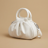 Shoulder Bag with Sculptural Pleats