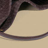 Hobo Bag Woven Suede Texture