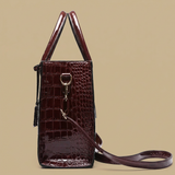 Tote Bag with Croc-Embossed Finish