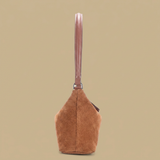 Shoulder Bag with Suede Finish