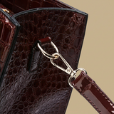 Tote Bag with Croc-Embossed Finish