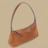 Shoulder Bag with Suede Finish