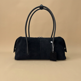 Shoulder Bag with Double Zipper