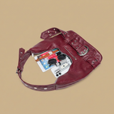 Shoulder Bag with Eyelet Belt