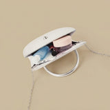 Shoulder Bag with Metallic Finish