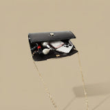 Crossbody Bag with Wave Edge Detail