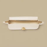Shoulder Bag with Oblong Clasp
