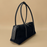 Shoulder Bag with Double Zipper