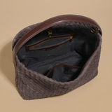 Hobo Bag Woven Suede Texture