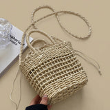 Crossbody Bag with Crochet Appliques