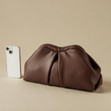 Shoulder Bag with Pleated Front
