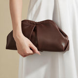 Shoulder Bag with Pleated Front