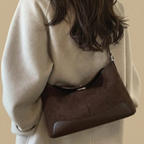 Shoulder Bag with Contrast Base Panel