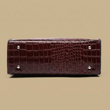 Tote Bag with Croc-Embossed Finish