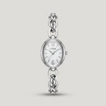 Lady's Steel Strap Watch Gold Oval Hollow Chain Quartz Watch
