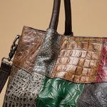Tote Bag with Patchwork Panels