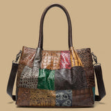 Tote Bag with Patchwork Panels
