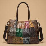 Tote Bag with Patchwork Panels