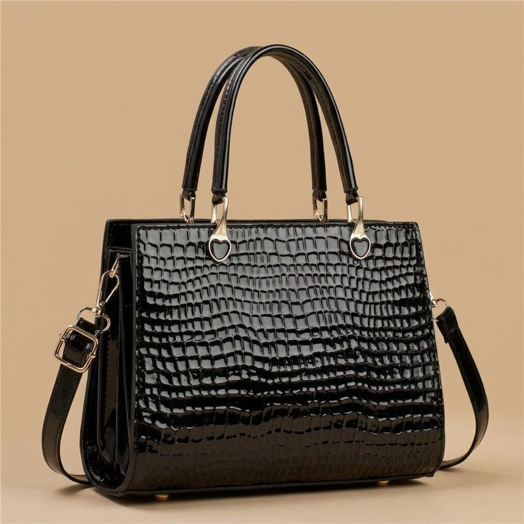 Tote Bag with Heart Hardware