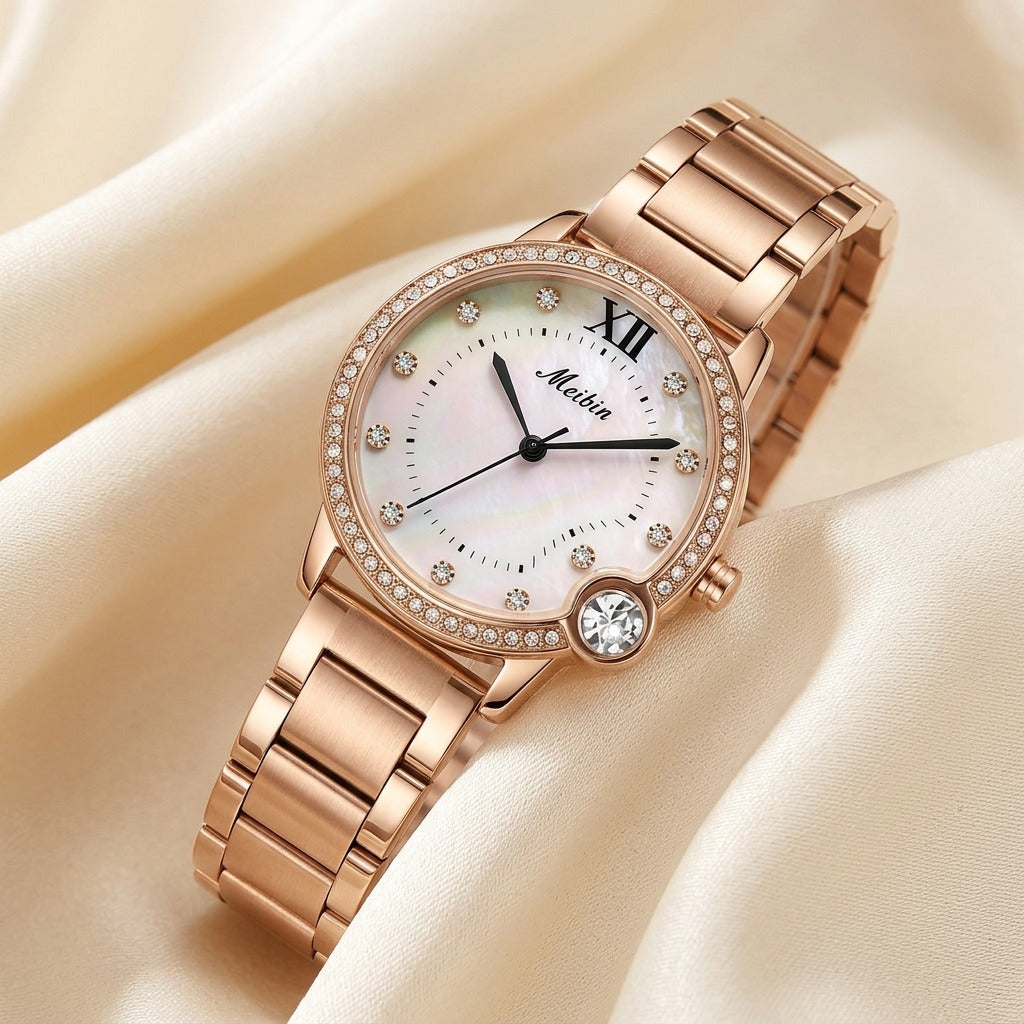 Fashion Shell Face Waterproof Ladies Quartz Watch