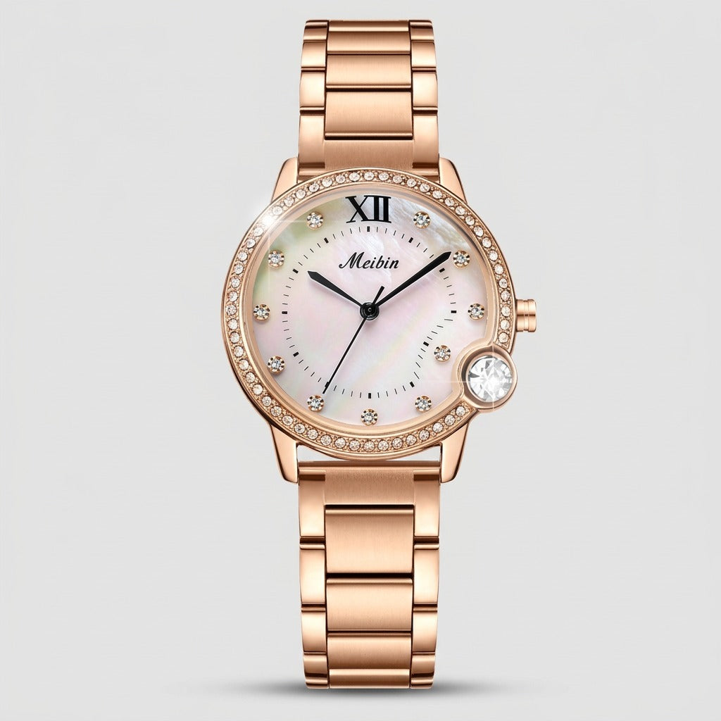 Fashion Shell Face Waterproof Ladies Quartz Watch