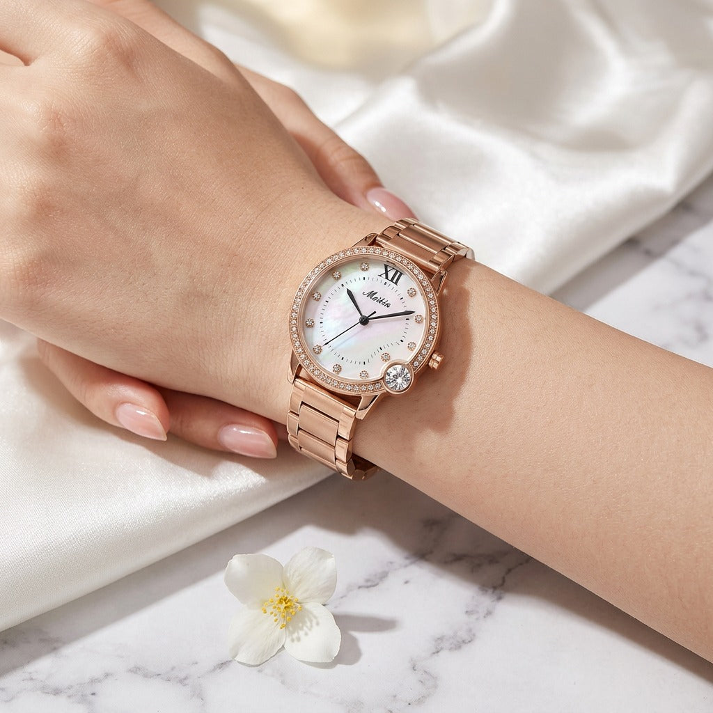Fashion Shell Face Waterproof Ladies Quartz Watch