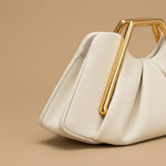 Shoulder Bag with Geometric Handle