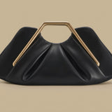 Shoulder Bag with Geometric Handle