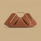 Shoulder Bag with Geometric Handle