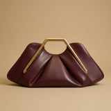 Shoulder Bag with Geometric Handle