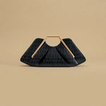 Shoulder Bag with Geometric Handle