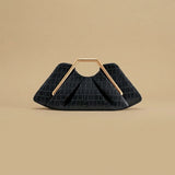 Shoulder Bag with Geometric Handle